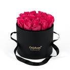 Black box with pink roses and 'Only Roses' branding on a white background