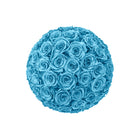 Blue rose ball on a white background