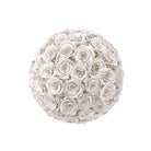 white rose ball on a white background