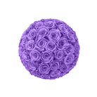 Purple flower ball made of roses on a white background