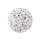 White rose ball on a white background
