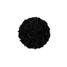 Black rose bouquet on a white background