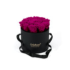 Black box with pink roses and 'Only Roses' branding on a white background